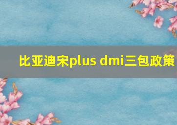 比亚迪宋plus dmi三包政策